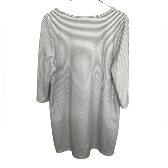 J. Jill Perfect Pima  Black and White Striped Dress Size XL Petite - Picture 2 of 5